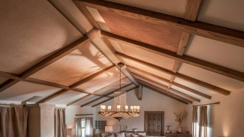 Comment habiller un plafond entre les poutres pour un effet décoratif